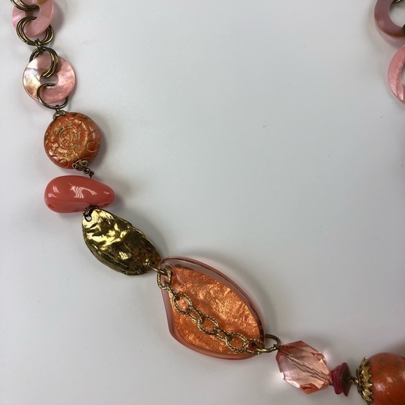 TRESKA Peach Bellini statement necklace - Picture 2 of 4